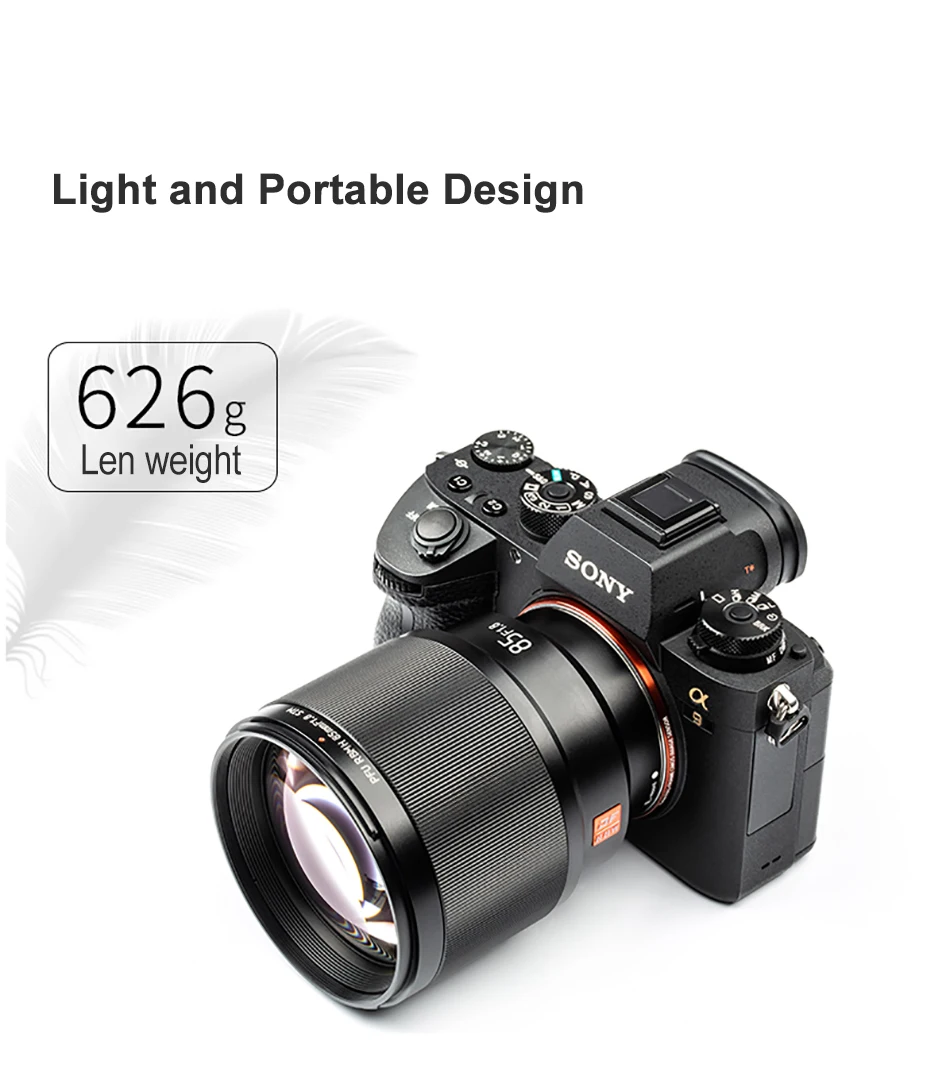 Viltrox 85 мм F1.8 STM объектив Автофокус портрет Прайм объектив глаза фокус AF для камер sony A9 A7RIII A7III A7M3 FE-Mount