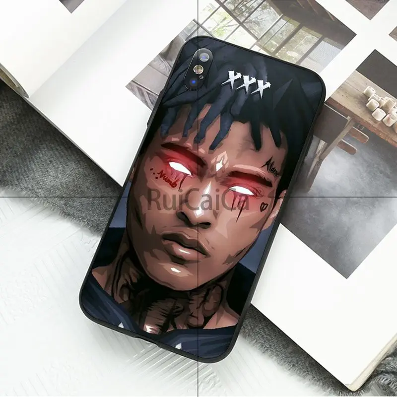 Ruicaica xxxtentacion rapper окрашенные красивые аксессуары для телефонов Чехол Apple iPhone 8 7 6 6S