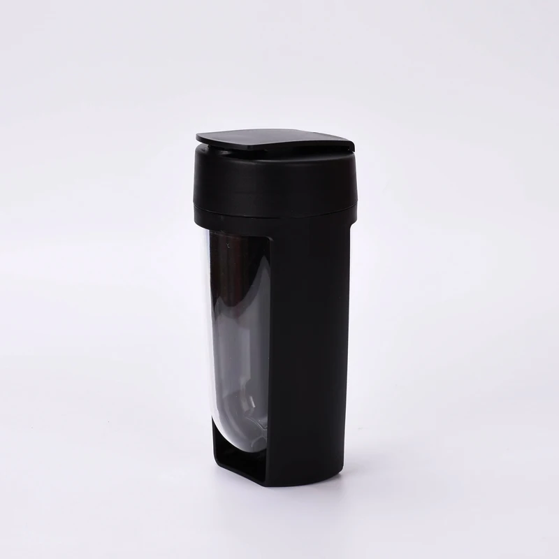 black Большой рот 550 ml Протеин шейкер Фитнес походные шорты смешивания сывороточный протеин спортивный шейкер бутылки молока кофе блендер бутылка для воды - Цвет: black