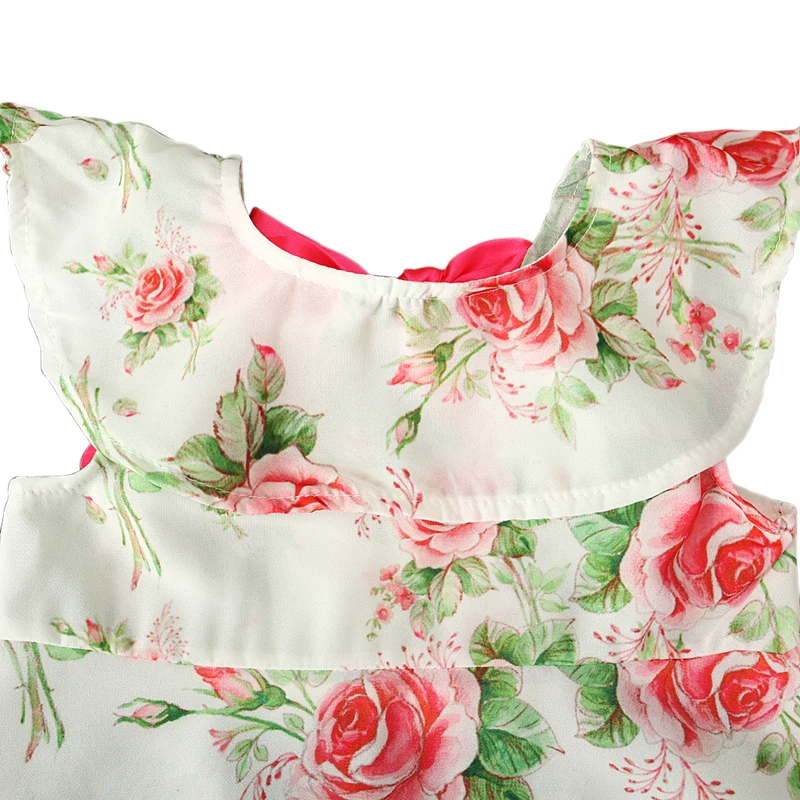 Baby Girls Clothes Floral Printed Cotton Children Toddler Dress Summer 2019 Casual Princess Kids Party Style | Детская одежда и