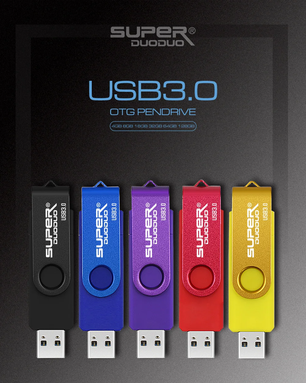 Цветной USB флеш-накопитель 4 ГБ, 8 ГБ, 16 ГБ, флеш-накопитель 32 ГБ, смартфон, OTG, флеш-накопитель 2 в 1, внешний накопитель, micro usb3.0, карта памяти
