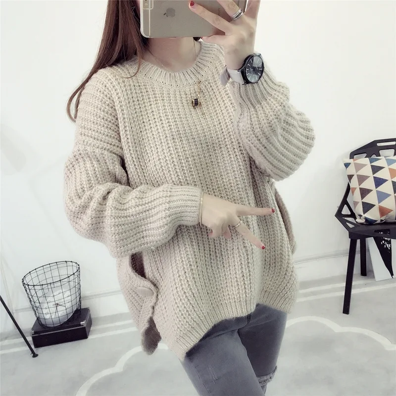 2018 Autumn Winter New Arrival Women Fashion Casual Wool Knitting Sweater Female Long Sleeves Plus Size Thick Warm Pullovers | Женская