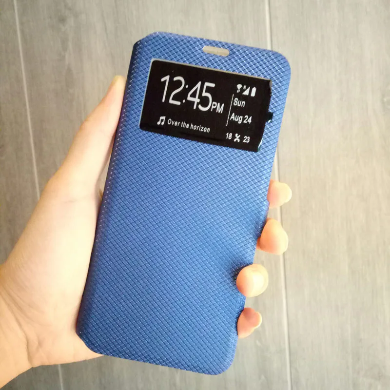Blue Бизнес-чехол-книжка, кожаный чехол для iPhone 8, 7, 6, 6S Plus, откидной Чехол-подставка с окошком, Etui для iPhone 11 Pro, XS Max, XR, Fundas - Цвет: Blue