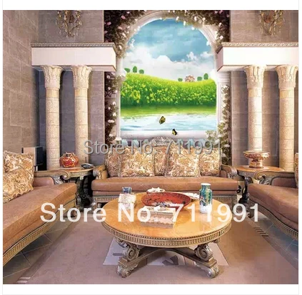 

Free shipping custom murals European dream gates TV background wallpaper the living room sofa bedroom wallpaper wallpaper
