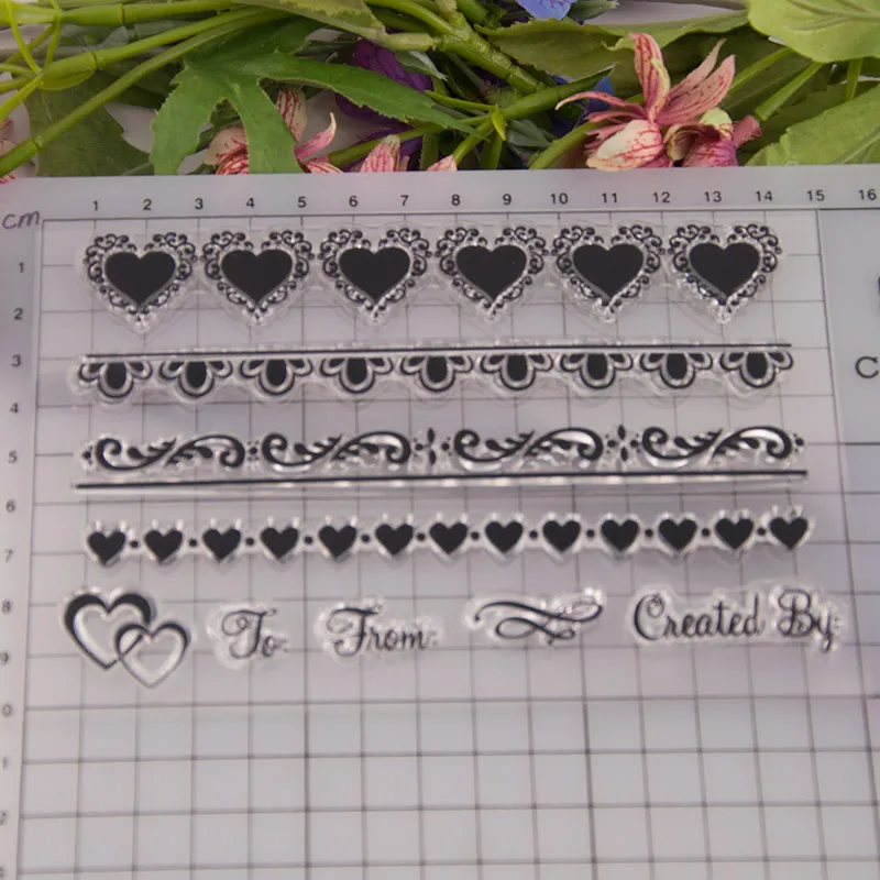 2018 новый прозрачный силиконовый штамп в форме сердца для печати сделай сам