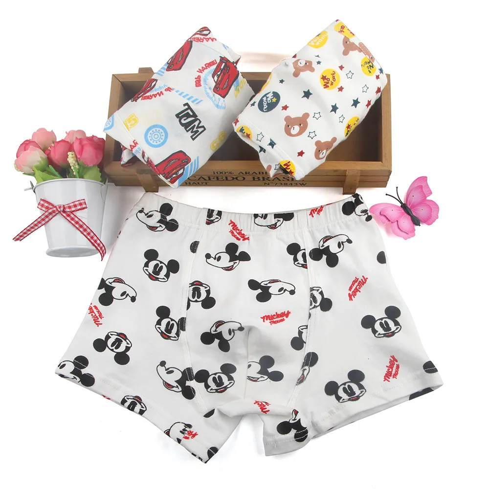 3 шт./партия милое нижнее белье для мальчиков и девочек с рисунком Микки из