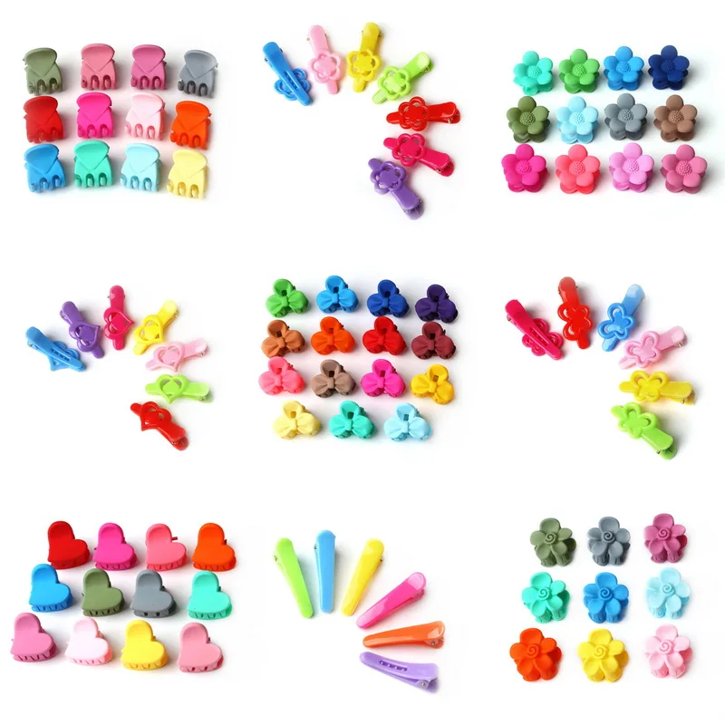 Новая модная заколка для волос ярких цветов 20 шт./лот пластиковая с цветами