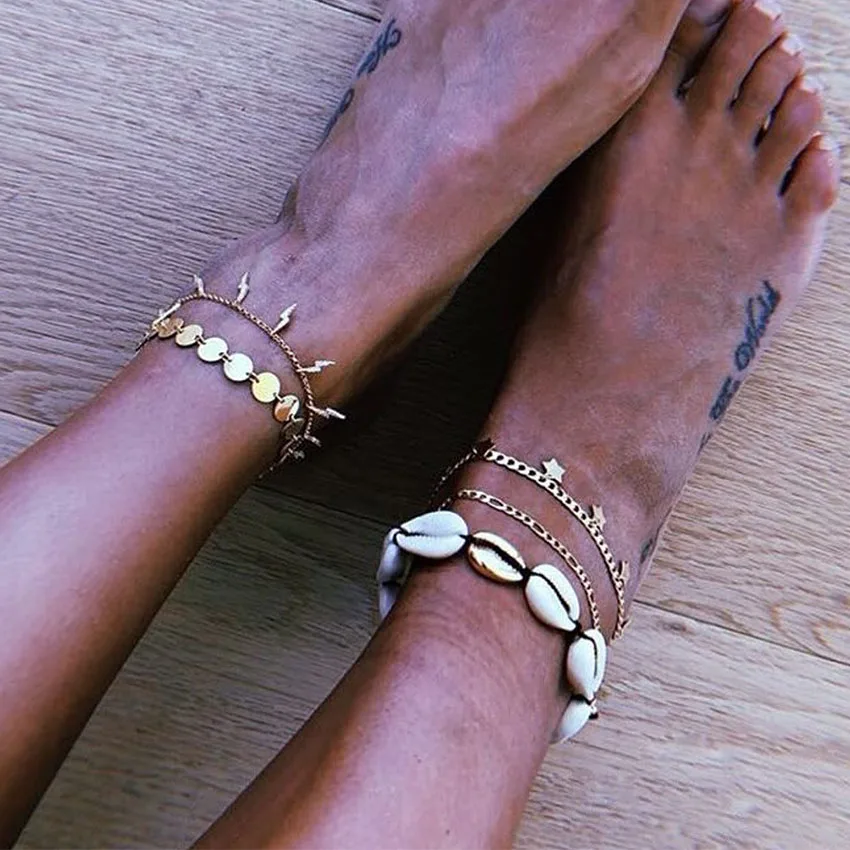 Boho основа браслет на лодыжку для Для женщин halhal enkelbandje сандалии ногу Cheville