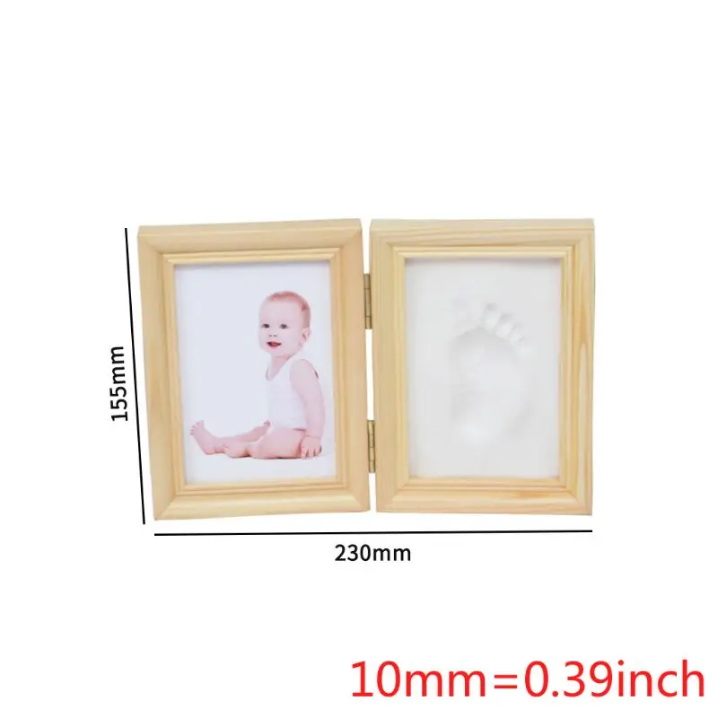 Складные DIY руки ноги печати фотографии дисплей сувениры память детей растущая память Baby Shower подарок деревянная фоторамка