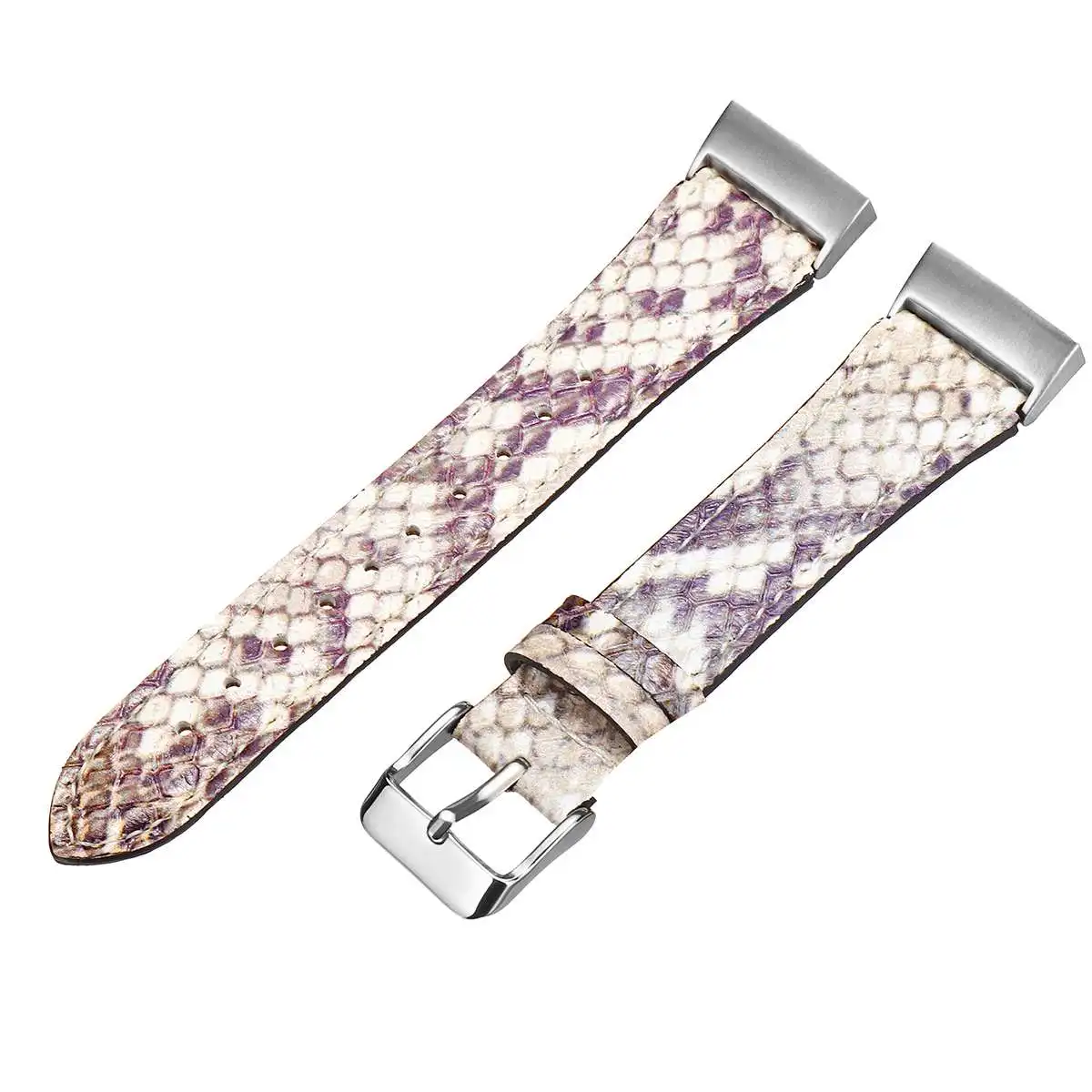 Snake Skin Роскошный ремешок для часов из натуральной кожи, сменный ремешок для Fitbit Charge 3, умный Браслет, ремень, ремешок для часов, аксессуары - Цвет: Snake Skin