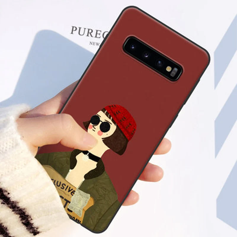 Чехол для Samsung galaxy S10 SM задняя крышка мягкий силиконовый чехол защитный
