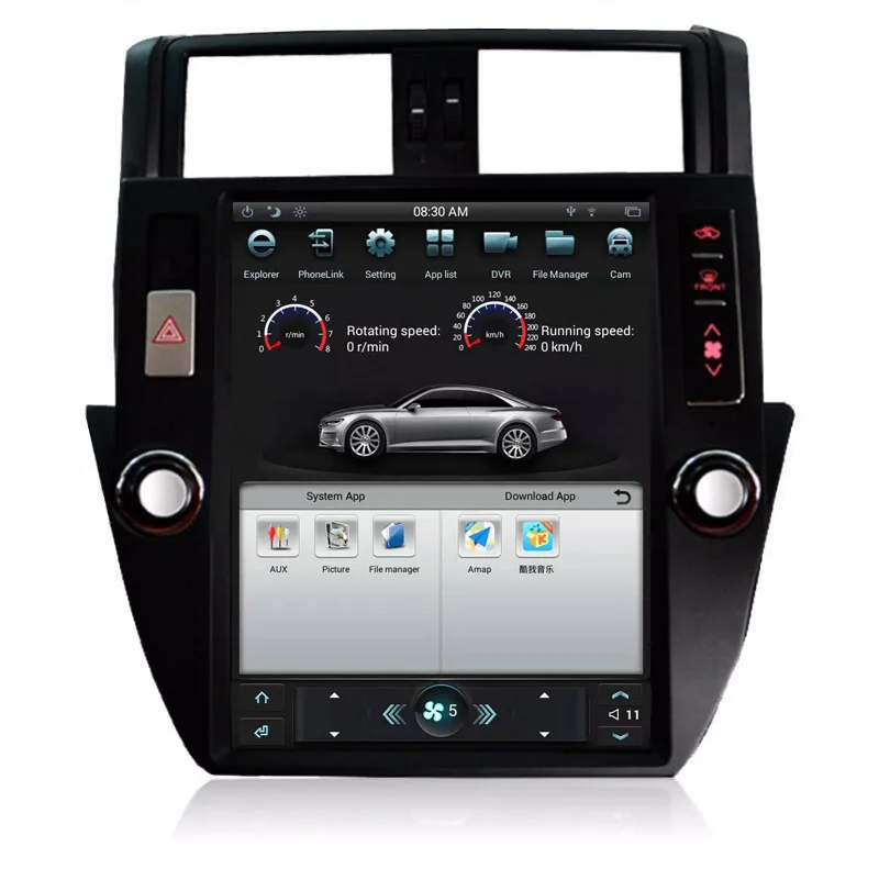 

Автомагнитола Tesla с вертикальным экраном 12,1 дюйма, Android 6,0, DVD, GPS-навигацией для Toyota Prado 150 2014-2017, поддержкой сети 3/4G
