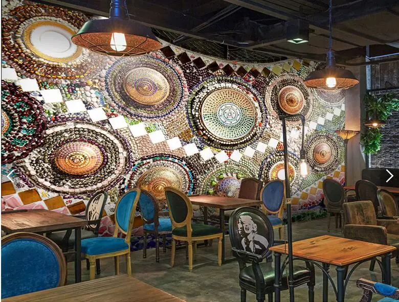 Изготовление размеров под заказ 3D в богемном стиле кирпич обои азиатском фрески