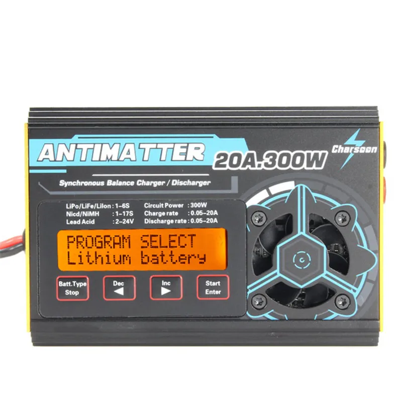 Высокое качество Charsoon Antimatter 300 Вт 20A баланс зарядное устройство Dis зарядное устройство для LiPo NiCd PB батарея с разъемом зарядки свинец для RC