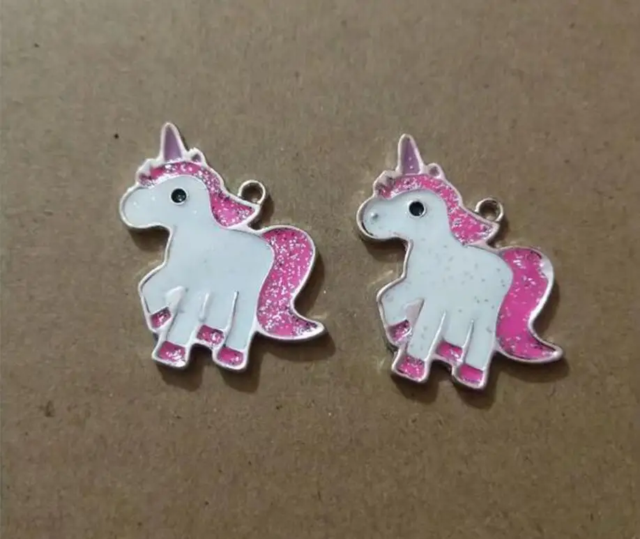 Enamel Unicorn Horse Alloy Cute Charm Pendants For Jewelry Making DIY Handmade Craft | Украшения и аксессуары