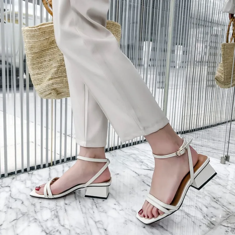 Big Size 9 10 11 12 high heels sandals women shoes woman summer ladies Ribbon with thick | Обувь