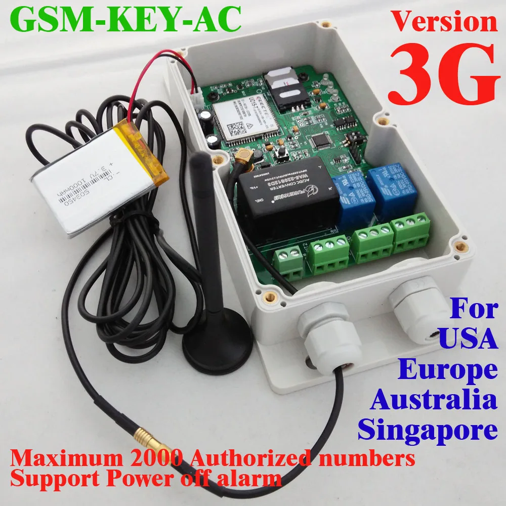 Версия 3G хороший дизайн Открыватель для ворот и GSM gsm релейный переключатель с