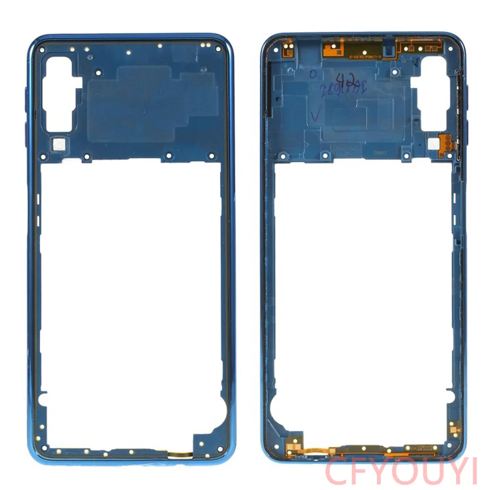 Синий OEM средняя пластина рамка Корпус Замена части для samsung Galaxy A7 A750 - Цвет: Синий