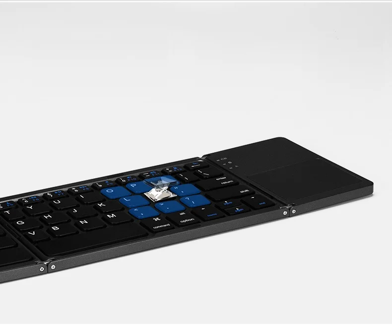 Карманная Складная мини клавиатура металлическая Беспроводная Bluetooth для Apple tablet