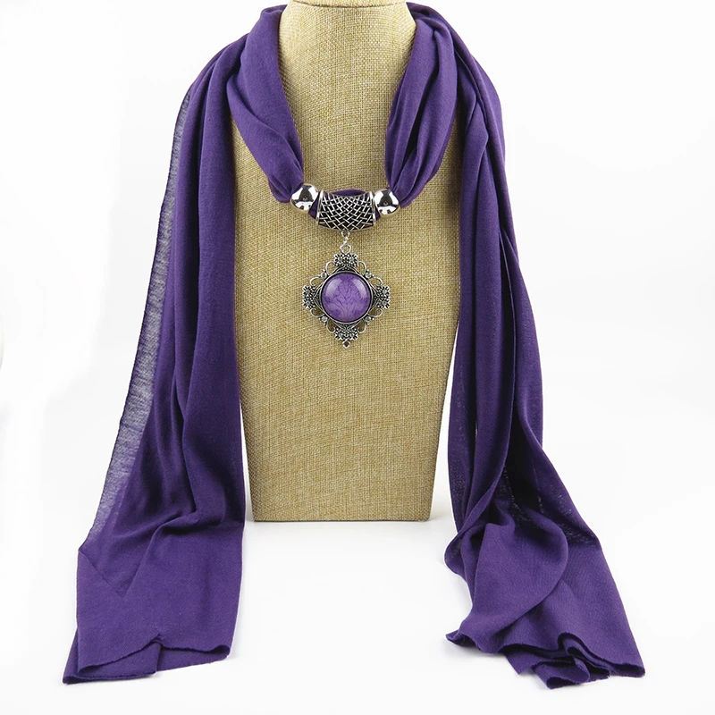 RUNMEIFA Новый кулон шарф ожерелье драгоценный камень ожерелья для женщин хлопковые