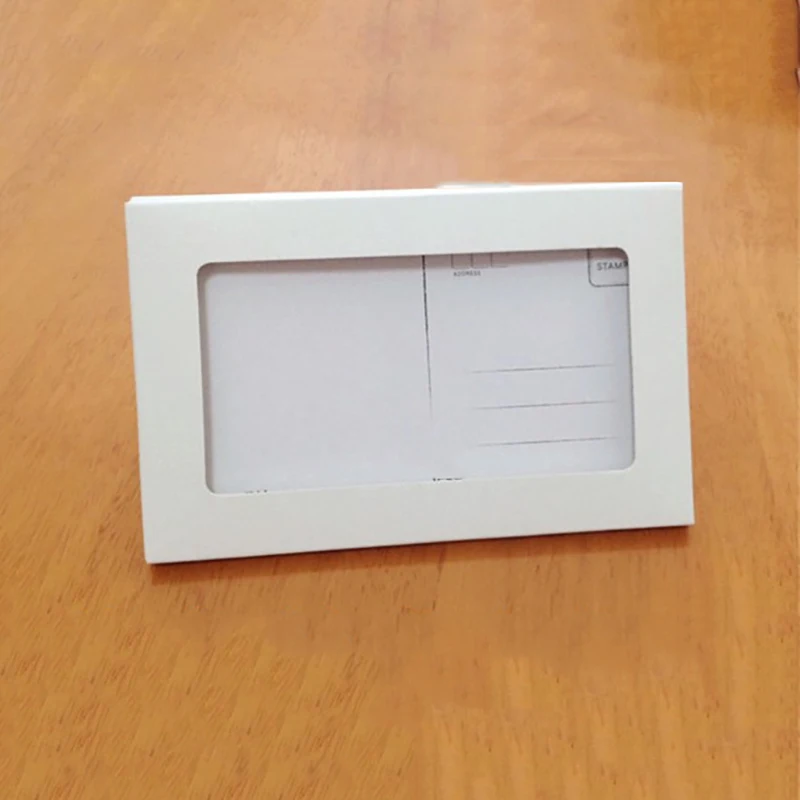 

Free Shipping White Paper Postcard Box Party Invitation Card Photo Album Phone Shell Accessories Packaging Boxes