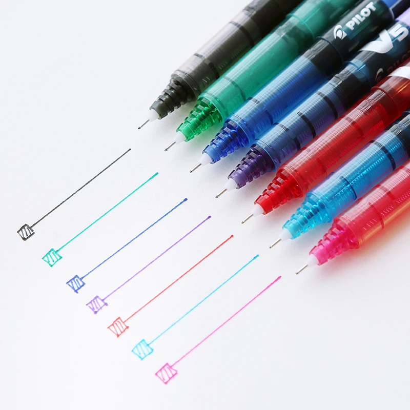 

Roller Ball Gel Pen Office School Stationery Pen BX-V5/V7 0.5mm/0.7mm Needle Extra Fine Point Liquid Ink Pen Pilot HI-TECPOINT