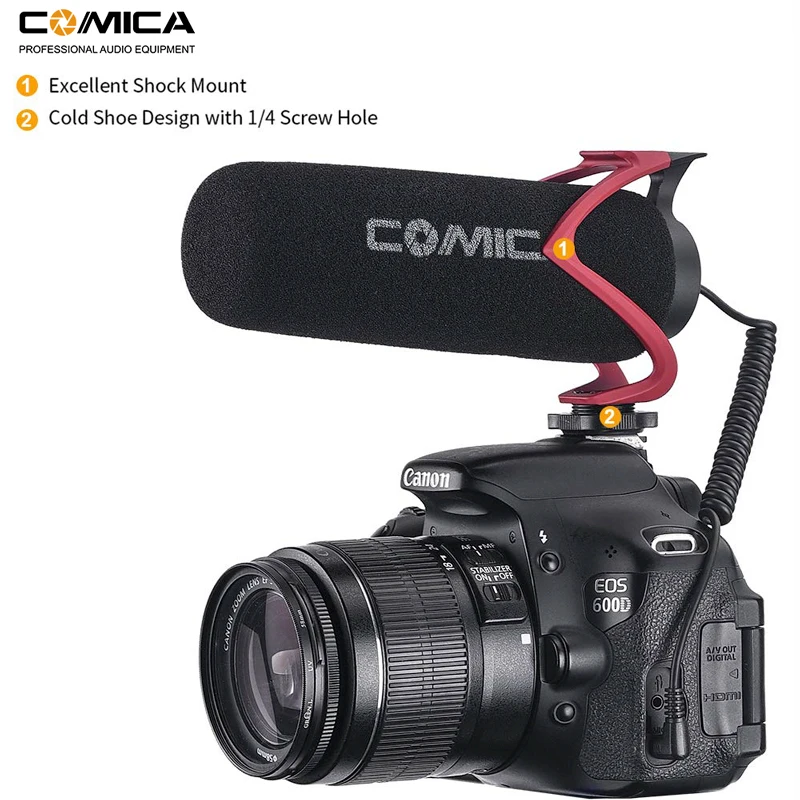 

Comica CVM-V30 LITE Video Recording Microphone Condenser Interview Mic for Canon Nikon Fuji DSLR Camera for iPhone Smartphone