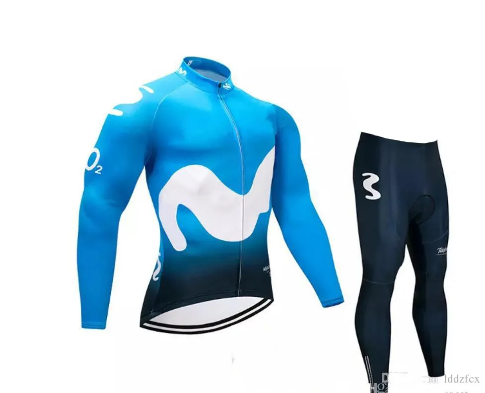 blue no bib Весна Осень чемпион мира Алехандро Вальверде pro TEAM Велоспорт Джерси НАБОРЫ MTB велосипед ткань Ropa Ciclismo Майо гелевая подкладка - Цвет: blue no bib