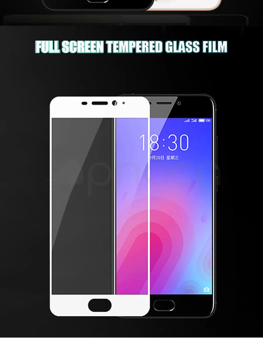 9D Protective Glass on the For Meizu M6 M5 M3 Note M5S M5C M6S M6T M3S M8 Pro 7 Plus Tempered Screen Protector Glass Film Case