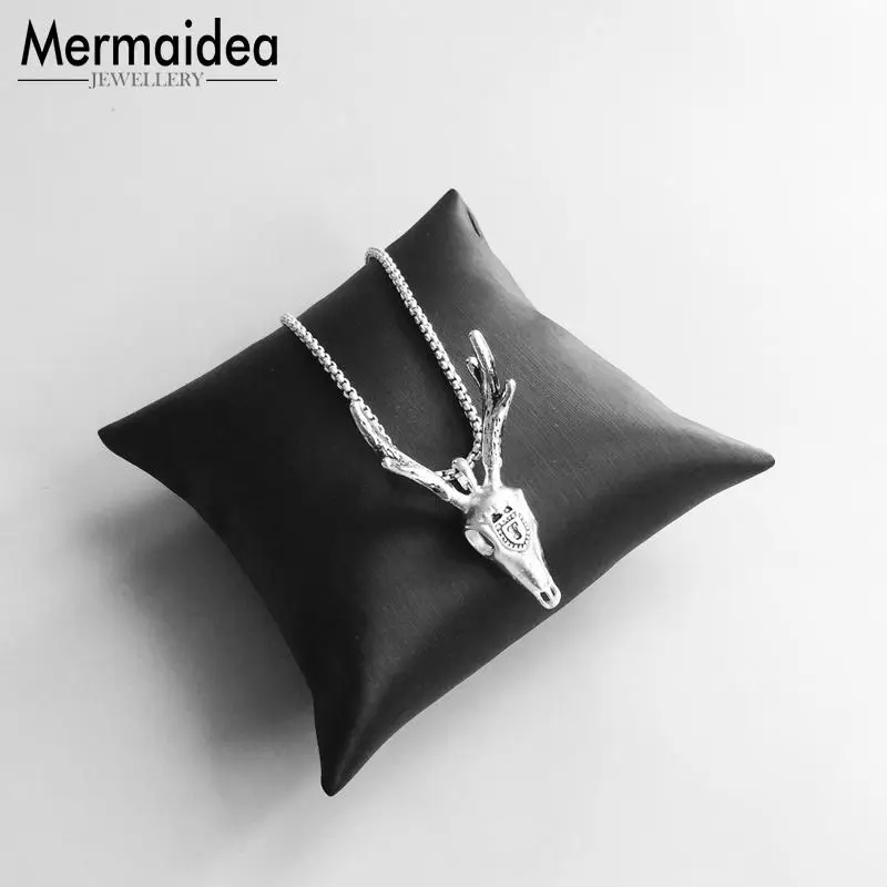 Steampunk Antlers Pendants Fashion Jewelry silver plated Punk Gift For Women Men Boy Girls Fit Necklace 2020 New | Украшения и
