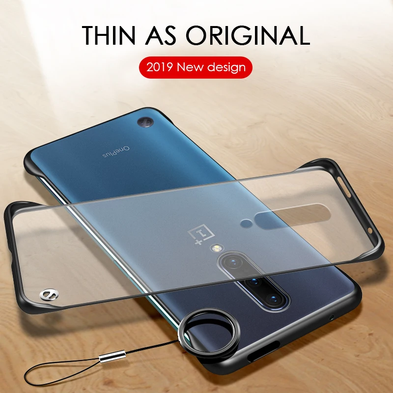 Ультратонкий матовый чехол Oneplus 7 Pro без отпечатков пальцев с изогнутой задней