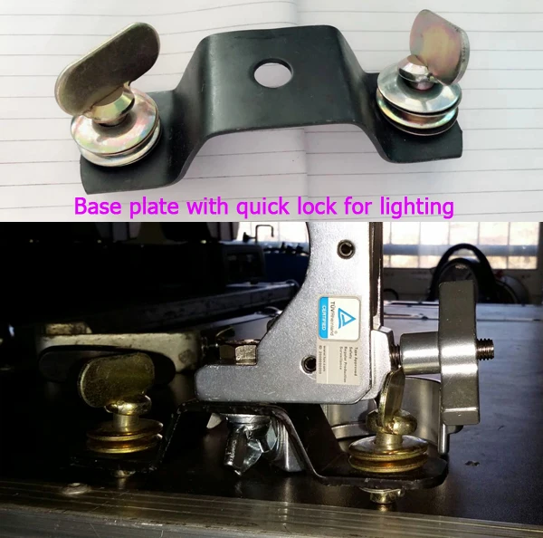 

lighting base plate with quick lock,clamp Connection Bridge