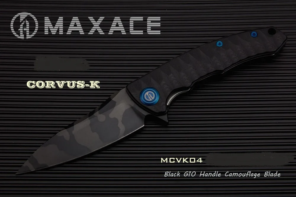 Новый черный Камуфляжный Maxace Corvus K110 стальной подшипник компактный походный нож