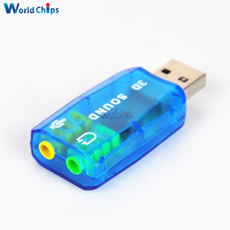 Чипсет CM108 USB 2 0 в 3D адаптер для звуковой карты виртуальная Звуковая дорожка 5 1 CH |