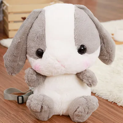 grey Милый мультфильм кролик сумка пушистый кролик мультфильм плюшевые сумки девушки подарки на день рождения - Цвет: grey