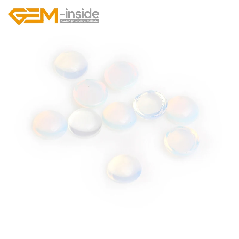 Белые опалитовые бусины кабошон Бисер для ювелирных изделий Кольцо Подвеска