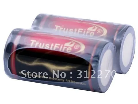 2 Шт./лот Trustfire 18350 1200 мАч 3.7 В Аккумуляторная Батарея |