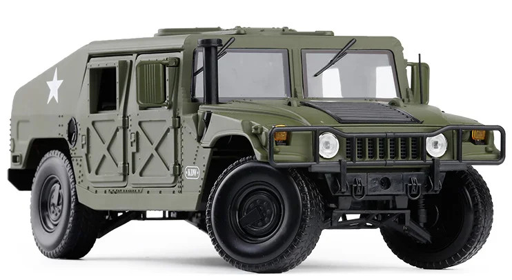 Литая 1:18 из сплава, военный бронированный автомобиль Hummer, тактическая модель автомобиля, литая под давлением, с 5 дверями, открытая игрушка для детей, подарки на день рождения - Цвет: Without Box