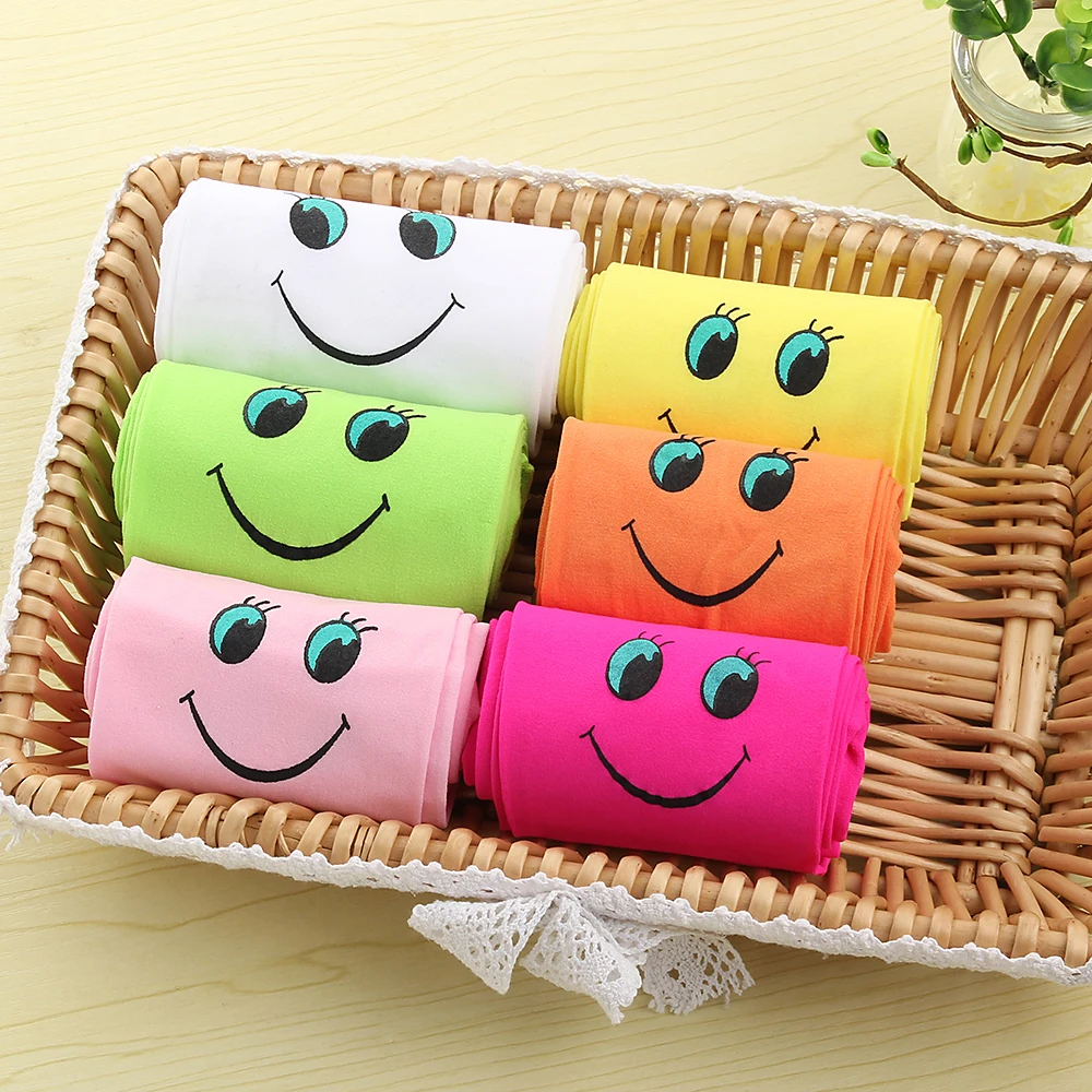 20 шт./лот новинка колготки для девочек с милыми смайликами мягкие бархатные