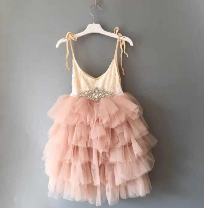 Rhinestone sashes Шампанское для маленьких девочек элегантное вечернее платье детей цветы на поясе Свадебный костюм летний слинг vestido - Цвет: Rhinestone sashes