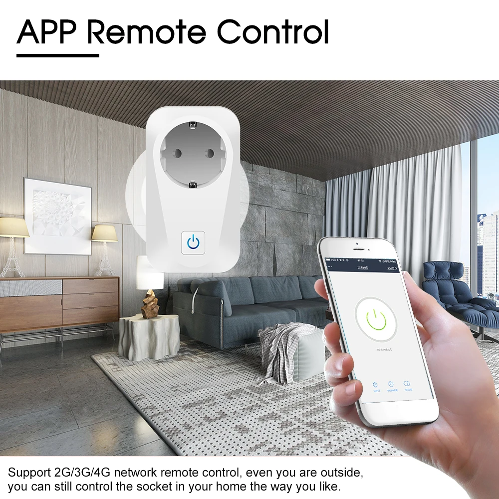 Wi-Fi умная розетка Телефон дистанционное управление таймер функция обратного отсчета Голосовое управление схема безопасности потребление электроэнергии