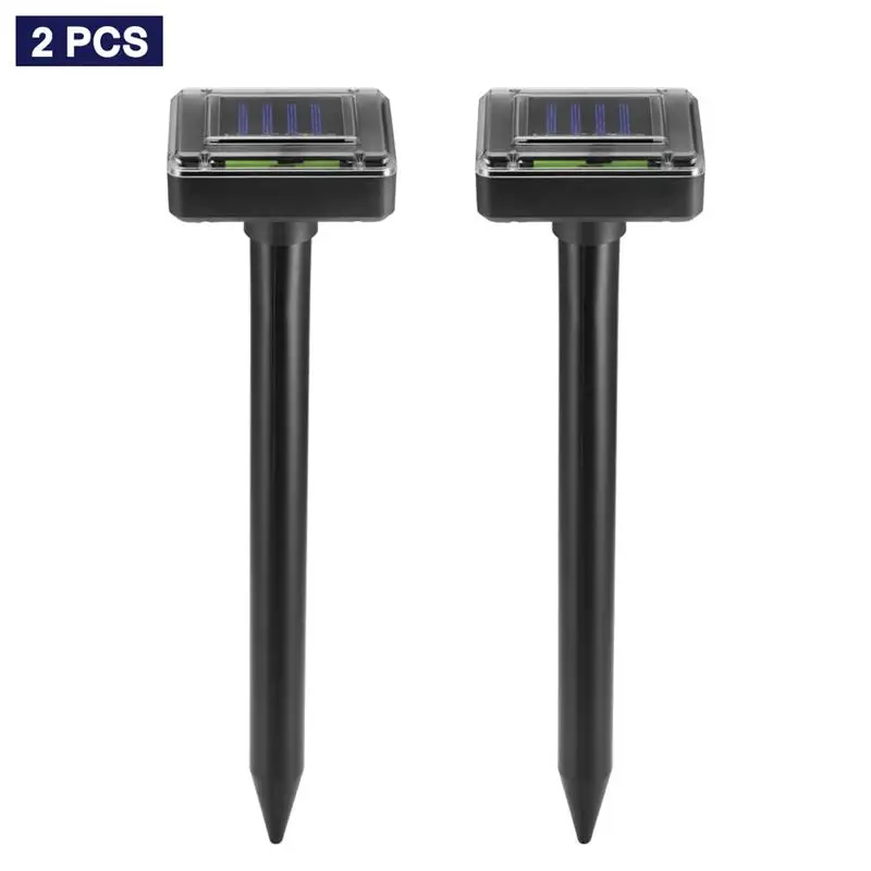 2pcs Моль отпугиватель москитов средство ультра sonic полёвки Мышь Отпугиватель змей открытый двор 1/2/4 шт. вредителей Управление Садовые принадлежности - Цвет: 2pcs