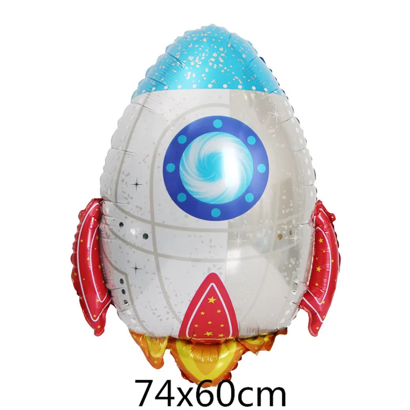 

cartoon hat Rocket astronaut foil balloons Baby Boy super hero Favor Toys HAPPY BIRTHDAY party hat