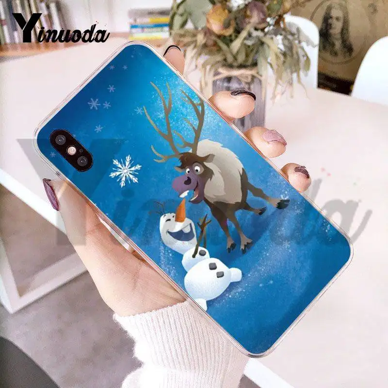 Yinuoda Олаф снеговик Coque Shell чехол для телефона для iPhone 8 7 6 6S Plus X 5 5S SE 5C XS XR чехол s11 11pro 11promax