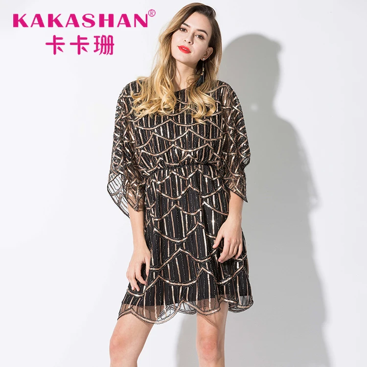 Casual Sequin Dresses Short Women 2018 Fashion Summer Party Clubwear Round Neck Mini Dress Vestido De Festa Luxury | Женская одежда