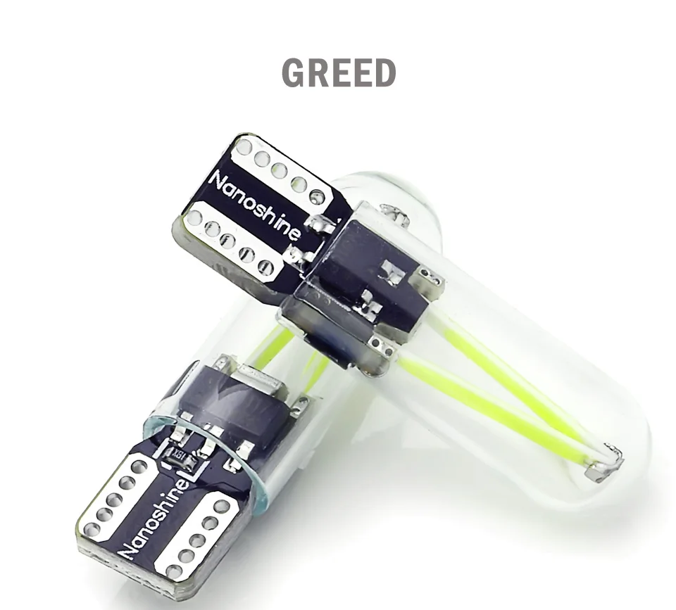 1x Универсальный W5W Led T10 Cob Стекло автомобильный светильник со светодиодными нитями на авто автомобилей Чтение купольная лампа DRL стайлинга автомобилей 12v