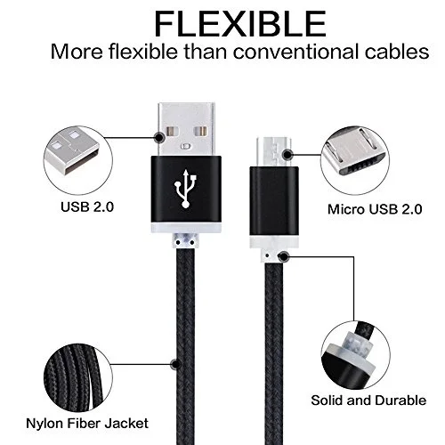Кабель Micro USB и Type C для быстрой зарядки передачи данных Samsung Galaxy S9 S8 S7 S6 Edge Note 9 8 J1 J2 J3