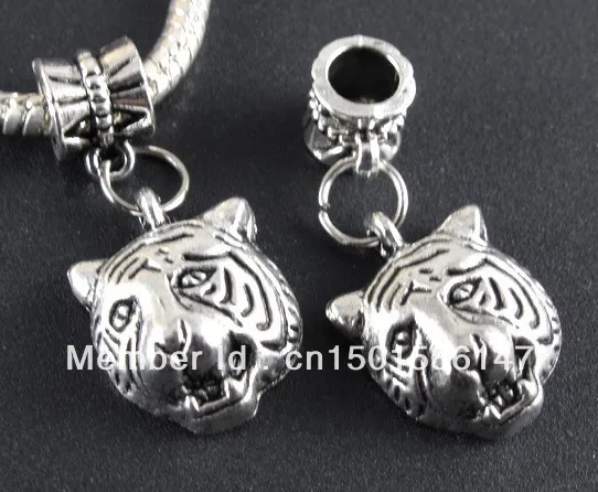 Фото 10 шт. тибетские серебряные головки тигра подвески для ювелирных изделий