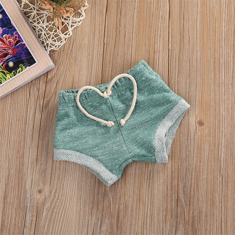 Модные однотонные хлопковые шорты для маленьких мальчиков и девочек летние шорты для малышей