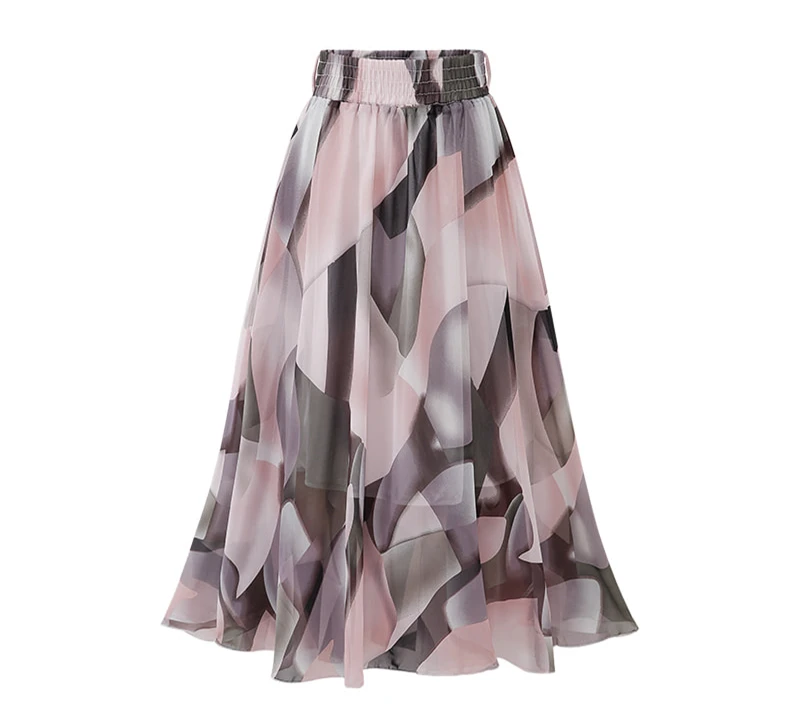 Уличная женская летняя юбка эластичная высокая талия Jupe Femme 5XL плюс Размер Falda миди розовая черная Saia юбка с цветочным принтом и бантом